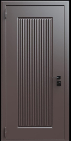 Входная термодверь с металлофиленкой и порошковым окрашиванием RAL 8019 (тип №10) Входная термодверь с металлофиленкой и порошковым окрашиванием RAL 8019 (тип №10)