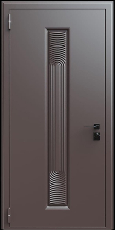 Входная термодверь с металлофиленкой и порошковым окрашиванием RAL 8019 (тип №11) Входная термодверь с металлофиленкой и порошковым окрашиванием RAL 8019 (тип №11)
