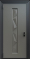 Входная термодверь с металлофиленкой и порошковым окрашиванием RAL 7022 (тип №5)